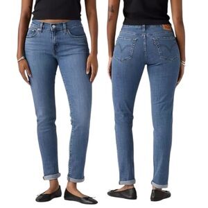 Levi’s Mid-Rise Boyfriend Jeans Size 34 Lapis Gem Medium Wash NWT NEW